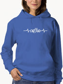 Ekg With The Word Coffee Hoodie Women's -GoatDeals Designs