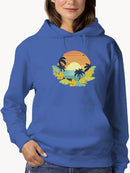 Tropical Sunset At The Beach Hoodie Women's -GoatDeals Designs