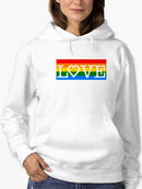 Love, Colorful Background Hoodie Women's -GoatDeals Designs