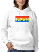 Love, Colorful Background Hoodie Women's -GoatDeals Designs