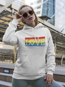 Love, Colorful Background Hoodie Women's -GoatDeals Designs