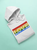 Love, Colorful Background Hoodie Women's -GoatDeals Designs
