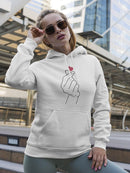 Finger Heart Symbol Hoodie Women's -GoatDeals Designs