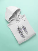 2 Beautiful Purple Feathers Hoodie Women's -GoatDeals Designs