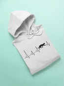 Cat Walking On Ekg Lines Hoodie Women's -GoatDeals Designs