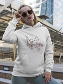 Beautiful Pink Flowers On Branch Hoodie Women's -GoatDeals Designs