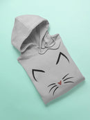 Cute Abstarct Design Of Cat Face Hoodie Women's -GoatDeals Designs