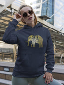 Cool Elephant In Mandala Pattern Hoodie Women's -GoatDeals Designs