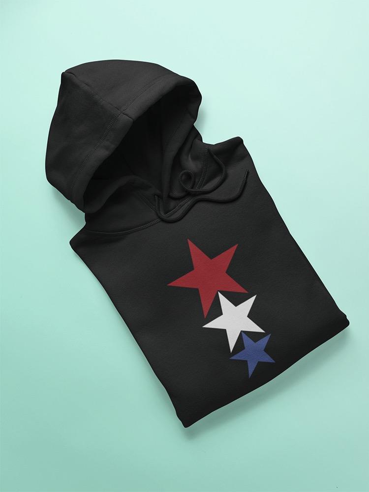 3 Stars In The Colors Of Us Flag Hoodie Women's -GoatDeals Designs