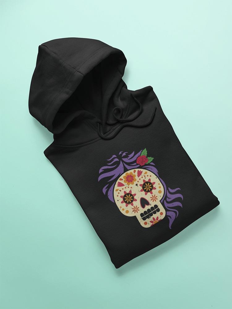 Skull With Mexican Style Art Hoodie Women's -GoatDeals Designs