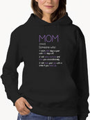 Mom, Funny Dictionary Definition Hoodie Women's -GoatDeals Designs