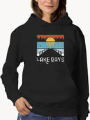 Lake Days, Inviting Retro Image Hoodie Women's -GoatDeals Designs