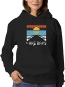 Lake Days, Inviting Retro Image Hoodie Women's -GoatDeals Designs