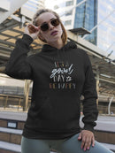 Good Day To Be Happy Quote Hoodie Women's -GoatDeals Designs