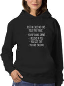In Case No One Told You... Hoodie Women's -GoatDeals Designs