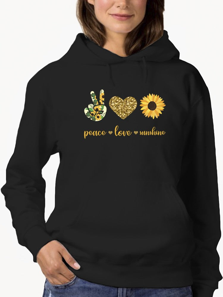 Peace-love-sunshine Hoodie Women's -GoatDeals Designs