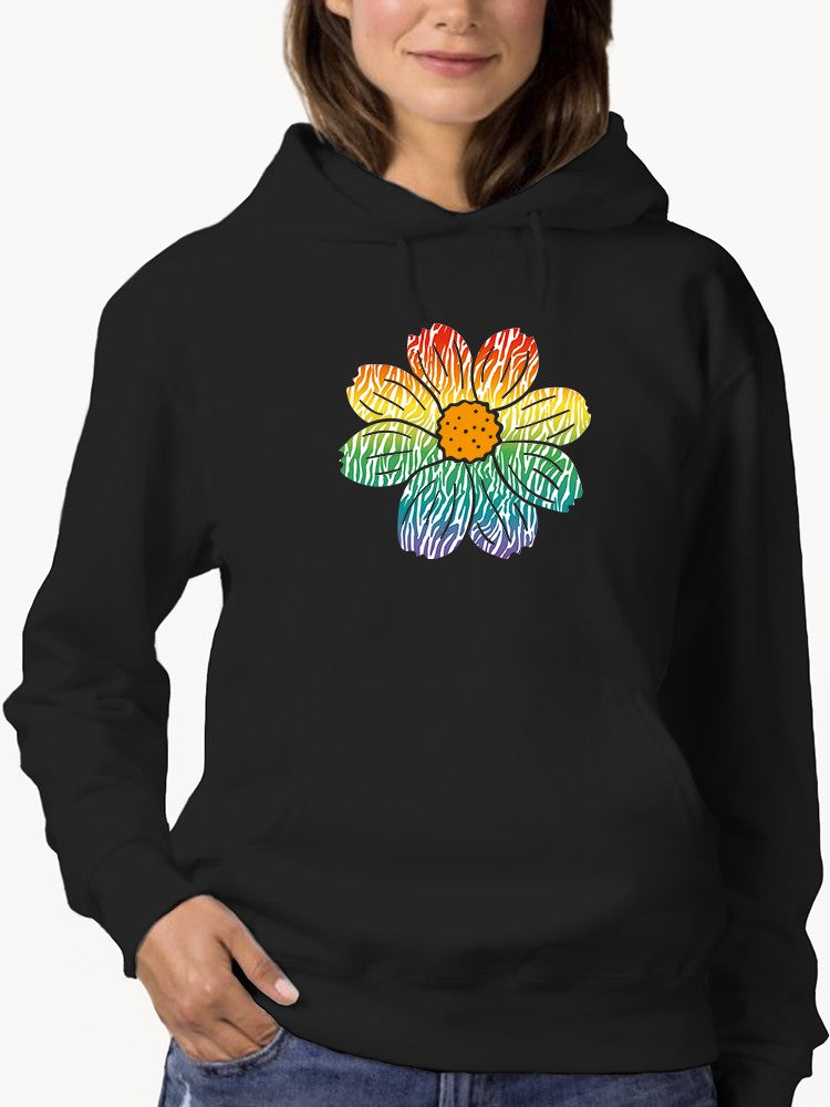 Pretty Rainbow-colored Flower Hoodie Women's -GoatDeals Designs