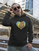 Retro Psychedelic Heart Hoodie Women's -GoatDeals Designs