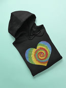 Retro Psychedelic Heart Hoodie Women's -GoatDeals Designs
