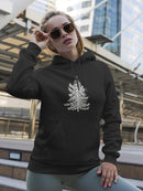 White X-mas Tree With Ornaments Hoodie Women's -GoatDeals Designs