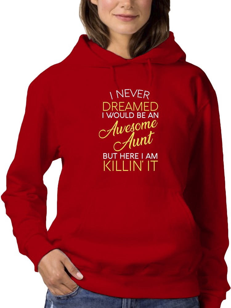 Awesome Aunt, Funny Quote Hoodie Women's -GoatDeals Designs