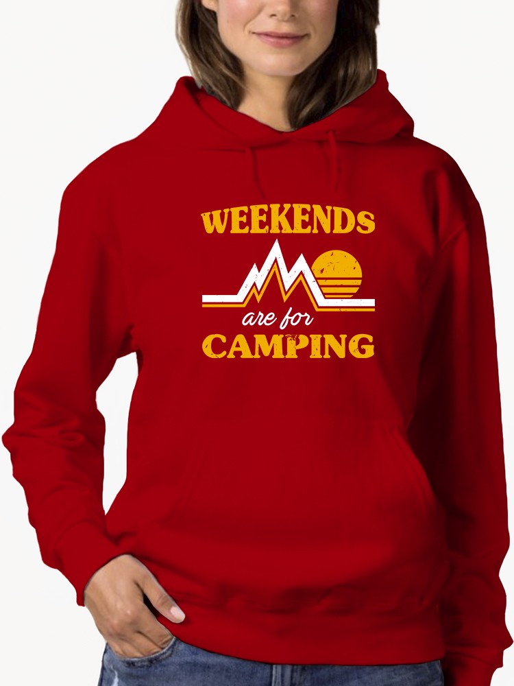 Weekends Are For Camping Quote Hoodie Women's -GoatDeals Designs