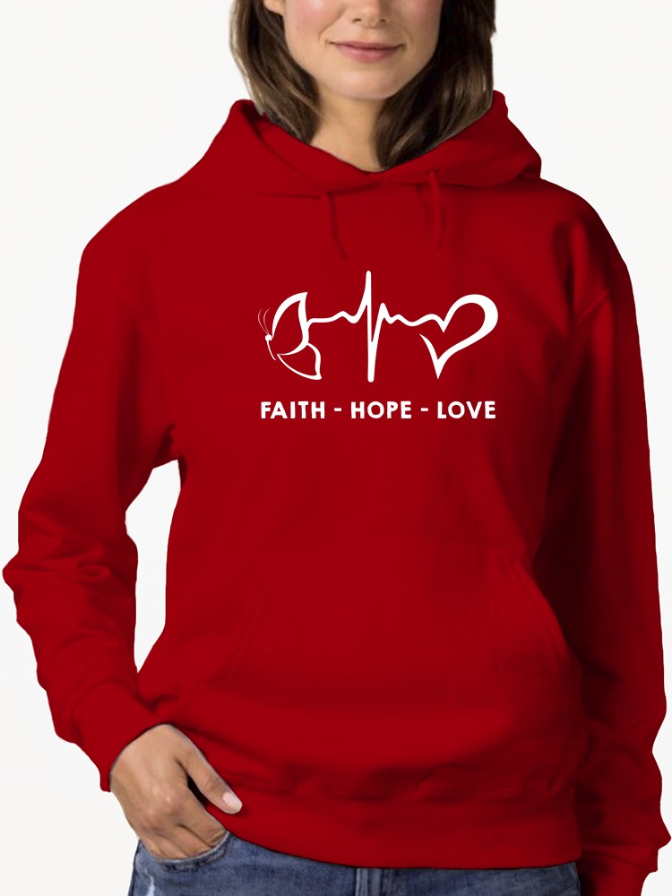 Faith-hope-love Design Hoodie Women's -GoatDeals Designs
