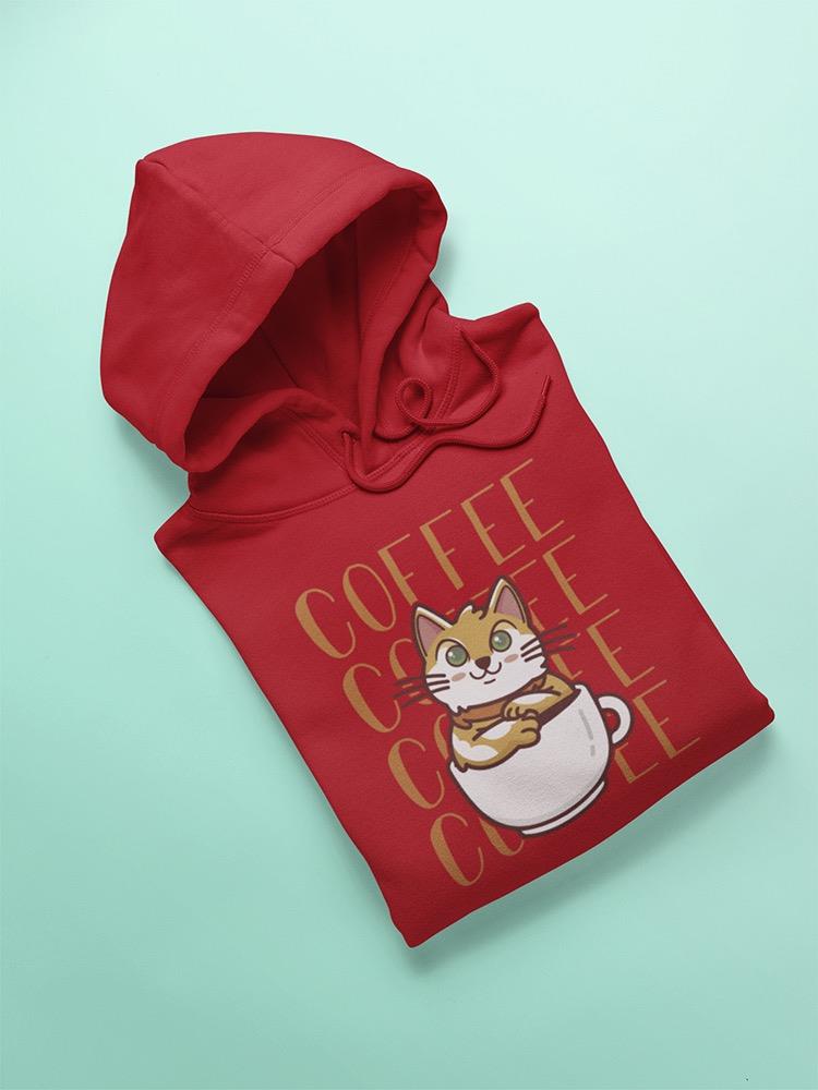 Cute Cartoon Kitty In A Cup  Hoodie Women's -GoatDeals Designs