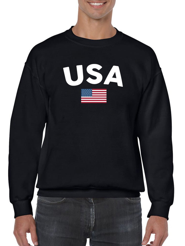 Usa With Flag Sweatshirt Men's -GoatDeals Designs