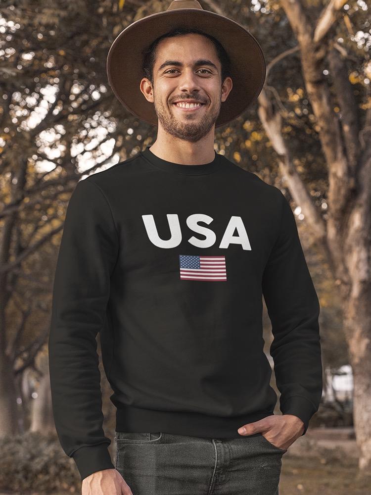 Usa With Flag Sweatshirt Men's -GoatDeals Designs