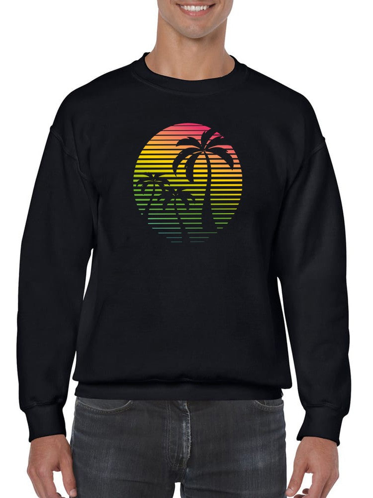 Nostalgic Retro Style Sunset Sweatshirt Men's -GoatDeals Designs