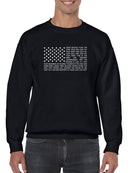 Wholesome Quote Inside Us Flag Sweatshirt Men's -GoatDeals Designs