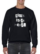 Black Lives Matter Cut Out  Sweatshirt Men's -GoatDeals Designs