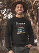 My Perfect Day, Funny Gamer Art Sweatshirt Men's -GoatDeals Designs