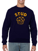 Stud Muffin Yellow Font Sweatshirt Men's -GoatDeals Designs