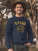 Stud Muffin Yellow Font Sweatshirt Men's -GoatDeals Designs