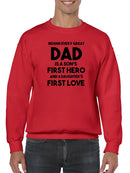 Behind Every Dad Wholesome Quote Sweatshirt Men's -GoatDeals Designs