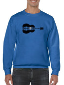 Guitar Shaped Reflection On Lake Sweatshirt Men's -GoatDeals Designs
