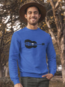 Guitar Shaped Reflection On Lake Sweatshirt Men's -GoatDeals Designs