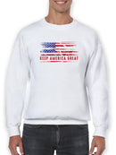 Us Flag With Quote Paint Brush Sweatshirt Men's -GoatDeals Designs