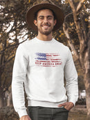 Us Flag With Quote Paint Brush Sweatshirt Men's -GoatDeals Designs