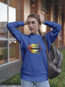 Big Lips With Colored Gloss Sweatshirt Women's -GoatDeals Designs