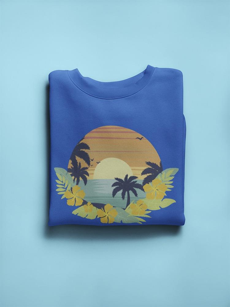 Peaceful Tropical Sunset Sweatshirt Women's -GoatDeals Designs