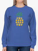 Pineapple Made Of Cute Paws Sweatshirt Women's -GoatDeals Designs