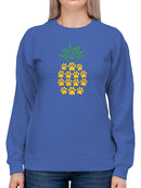 Pineapple Made Of Cute Paws Sweatshirt Women's -GoatDeals Designs