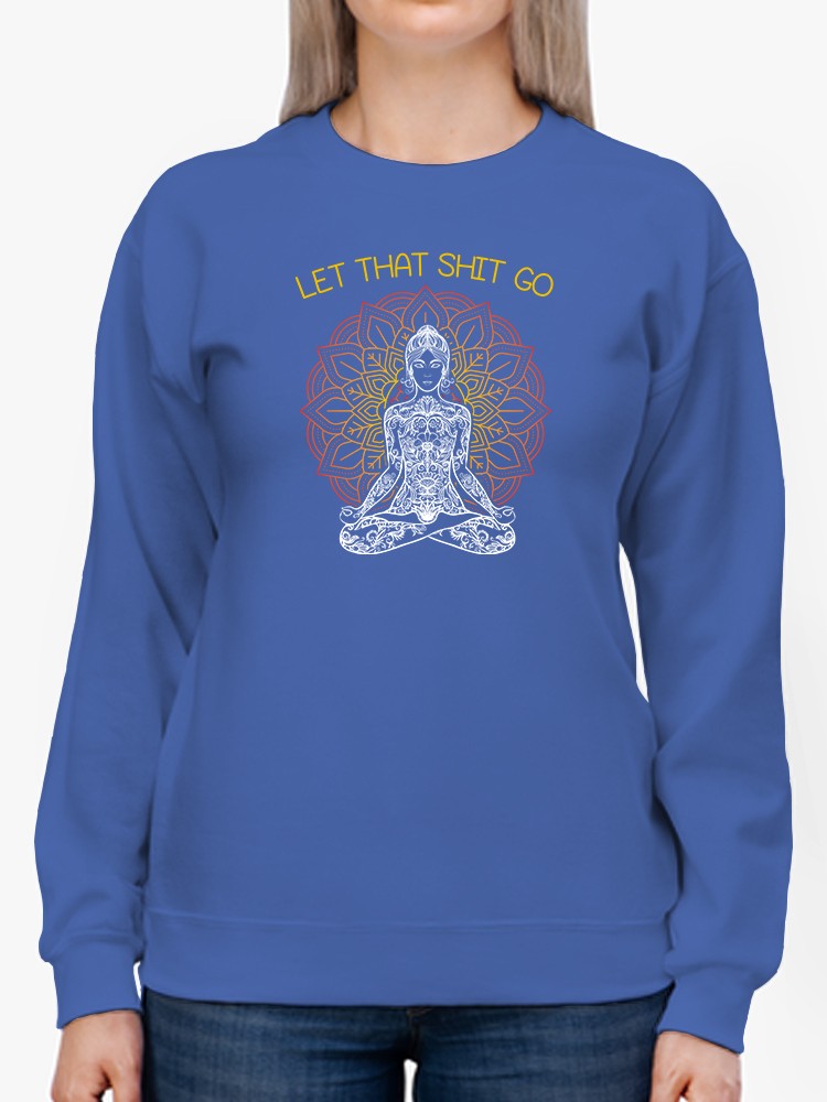 Spiritual Woman Meditating Sweatshirt Women's -GoatDeals Designs