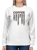 Wholesome Acronym Of Coffee Sweatshirt Women's -GoatDeals Designs