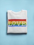 Love With Rainbow Background Sweatshirt Women's -GoatDeals Designs