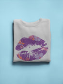 Purple Kiss Smudge With Flowers Sweatshirt Women's -GoatDeals Designs