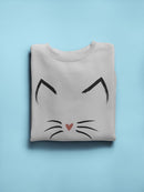 Minimalist Cat's Head  Sweatshirt Women's -GoatDeals Designs